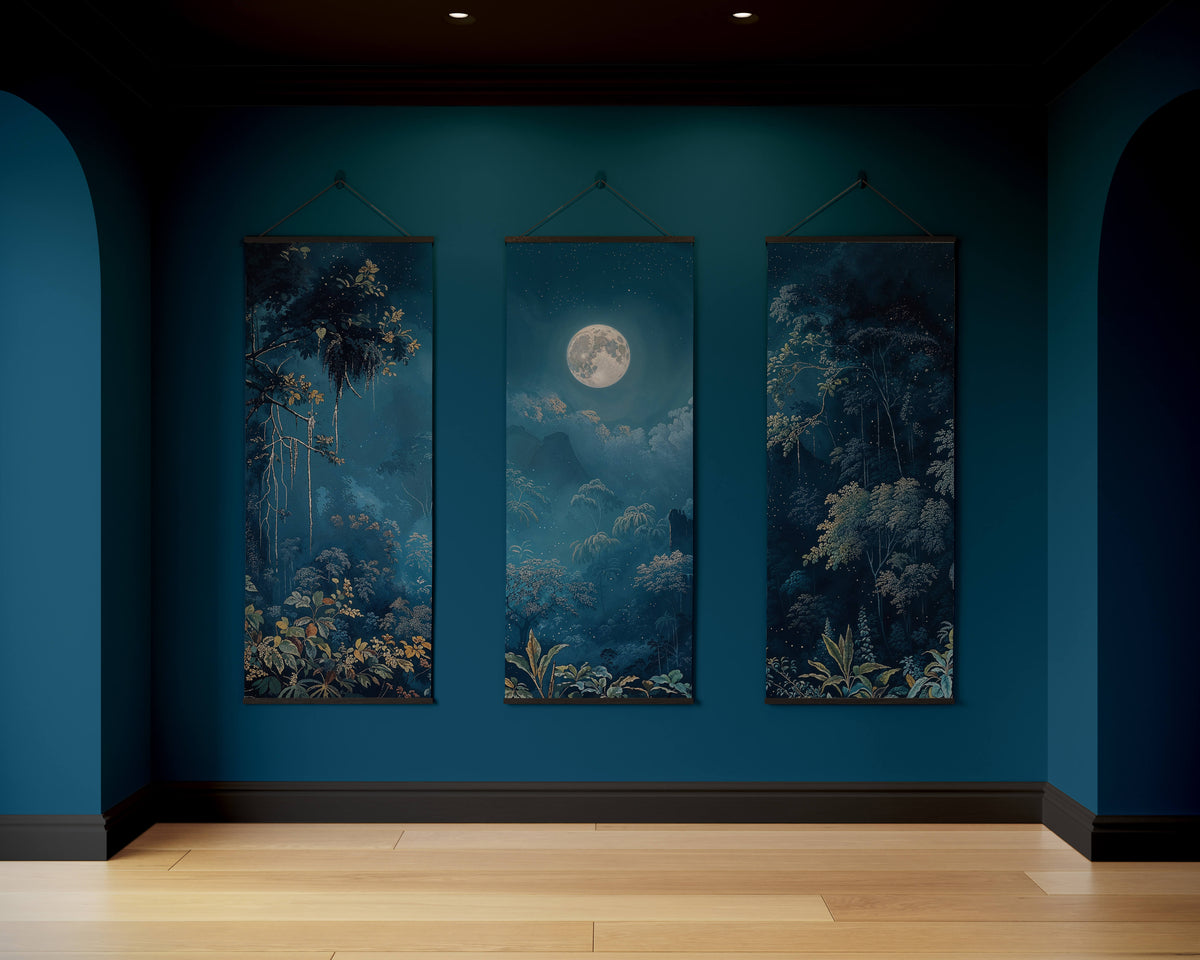Moonlit Forest Tapestry