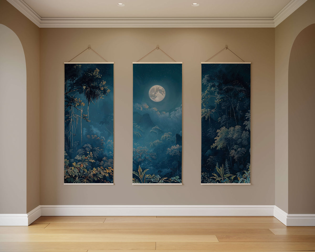 Moonlit Forest Tapestry