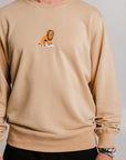 Unisex Light Brown Lion Fleece Sweatshirt