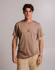 Unisex Lion T Shirt in Milky Brown
