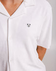 Unisex White Panda Terry Shirt