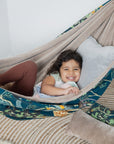 The Jungle Nap Hammock: Nature-Inspired Tropical Oasis for Family Relaxation - Handmade & Safe by Sówka at www.brixbailey.com