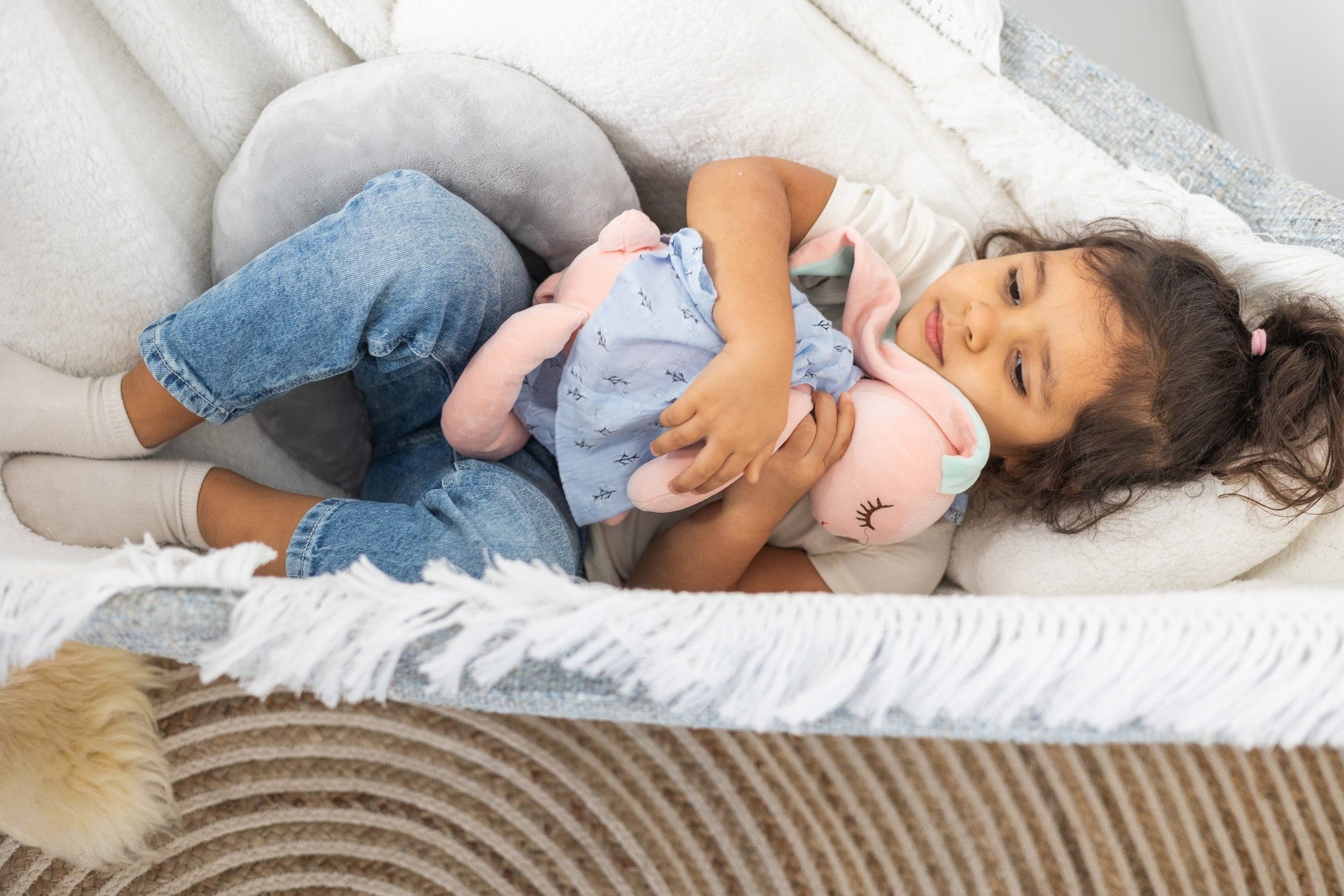 The Little Haven Hammock - Checkered Pattern Boucle Knit for Comfort &amp; Style | Crafted in Poland, CE-Certified by Sówka at www.brixbailey.com