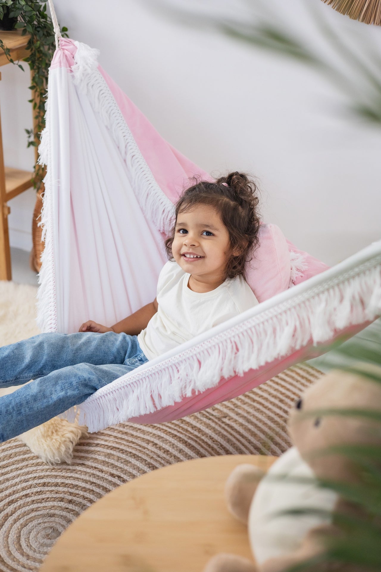 Soft Pink Handmade Hammock for Children - Cozy, Safe &amp; Stylish by Sówka at www.brixbailey.com
