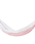 Rose Dream Hammock - Soft Pink, Handmade & Child-Safe for Cozy Family Moments by Sówka at www.brixbailey.com