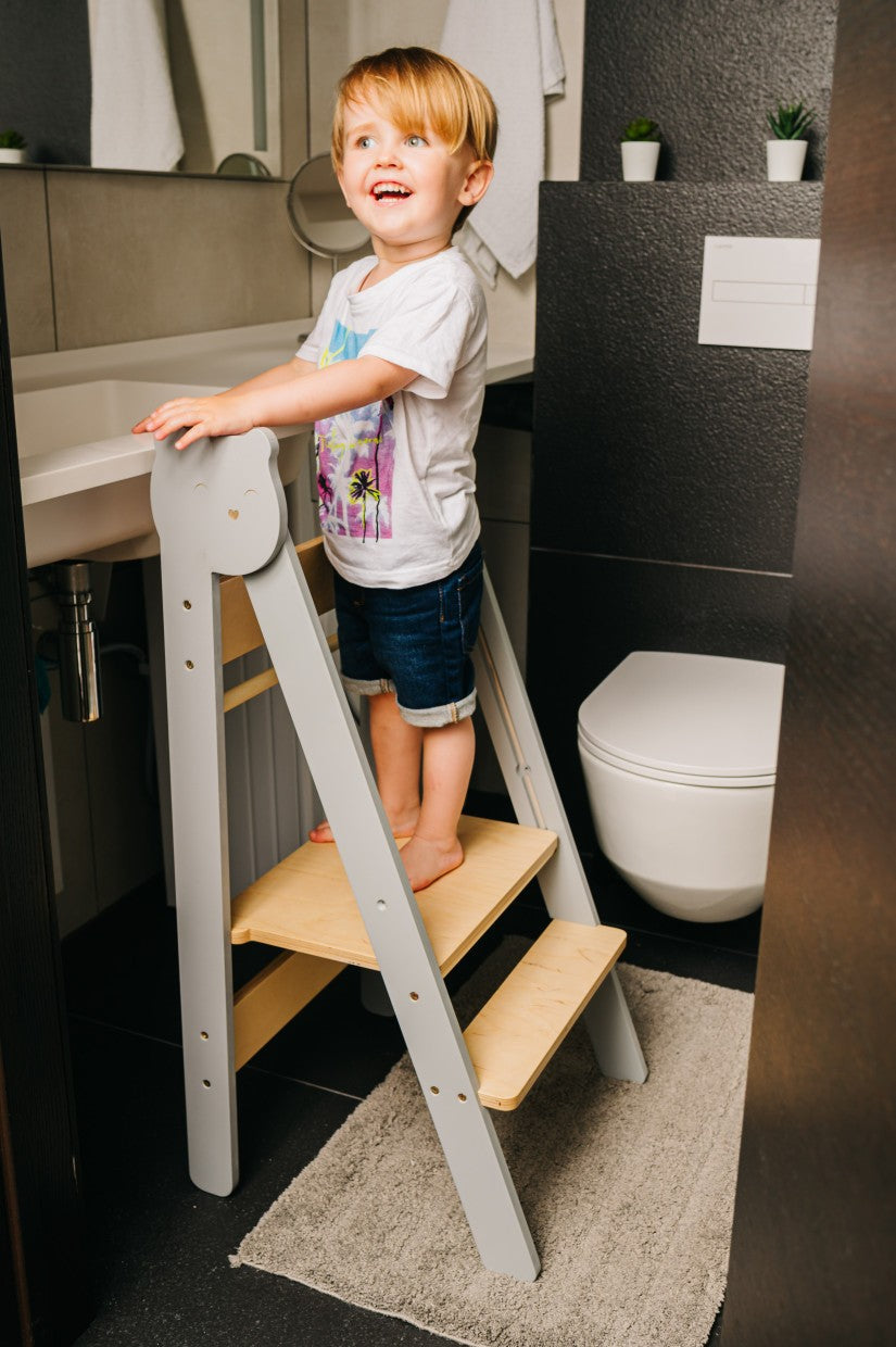 Versatile Space Saving Kitchen Step Stool for Children