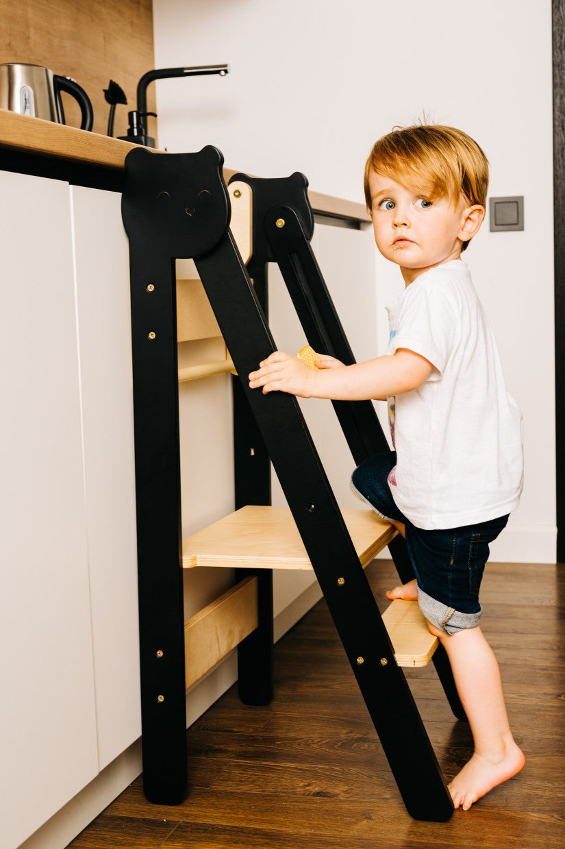 Versatile Space Saving Kitchen Step Stool for Children