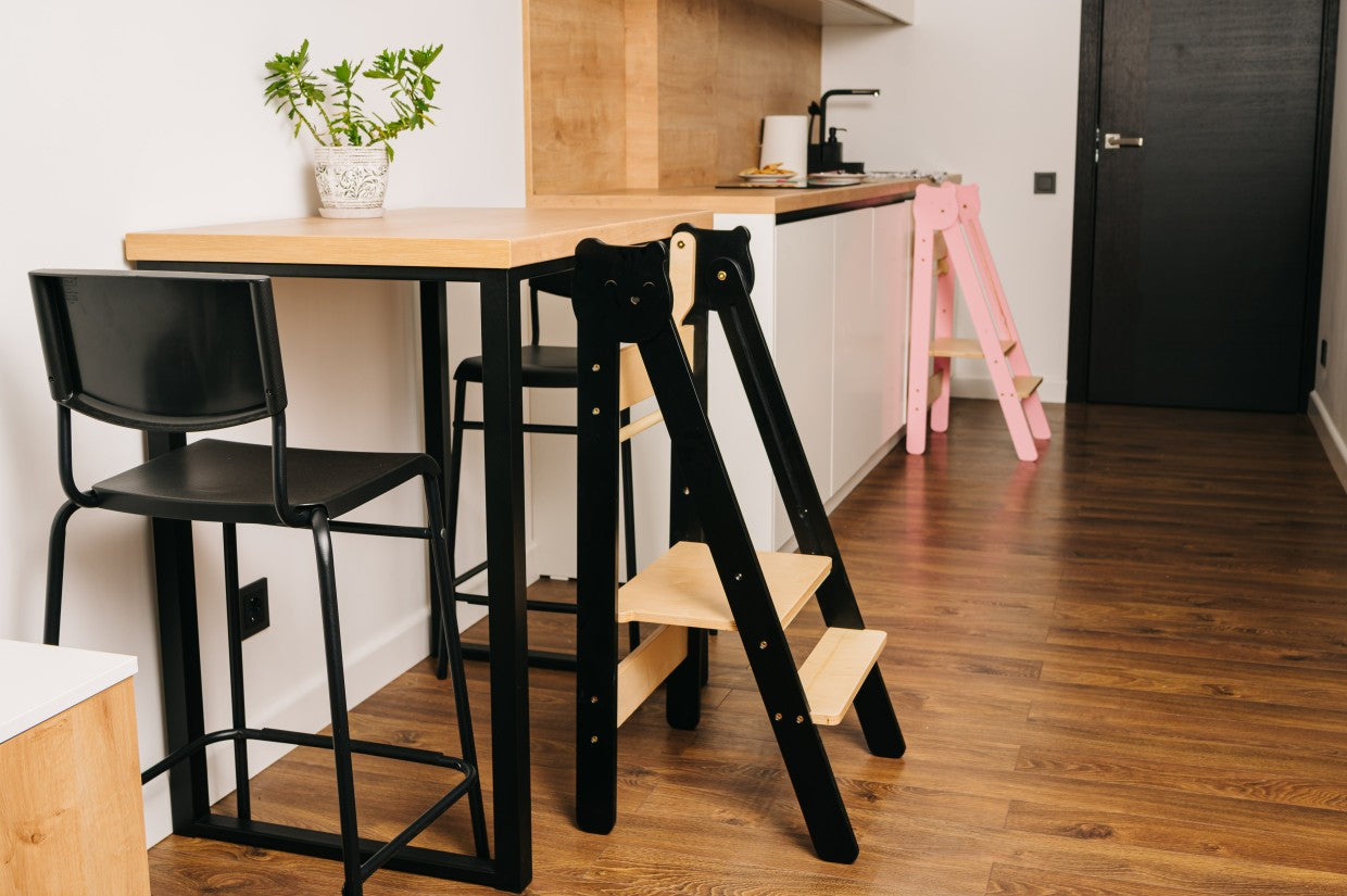 Versatile Space Saving Kitchen Step Stool for Children