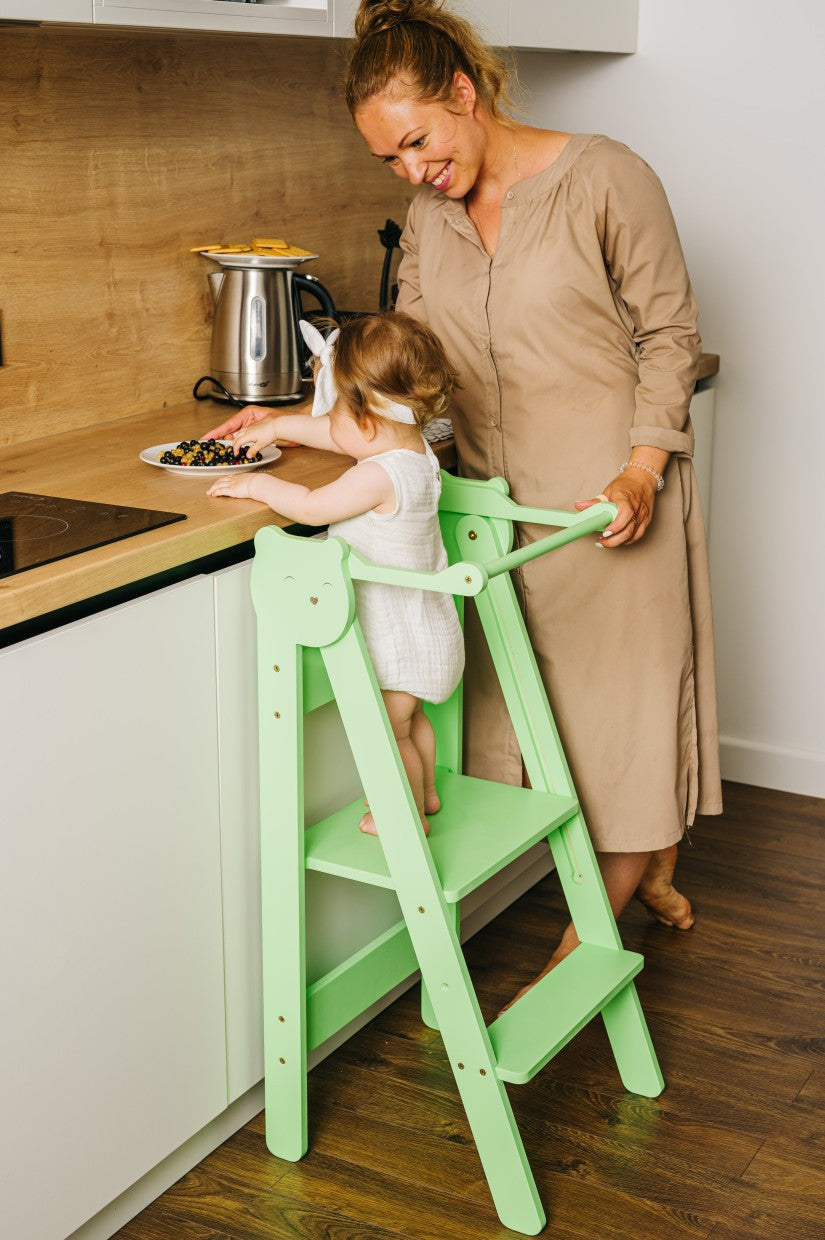 Versatile Space Saving Kitchen Step Stool for Children