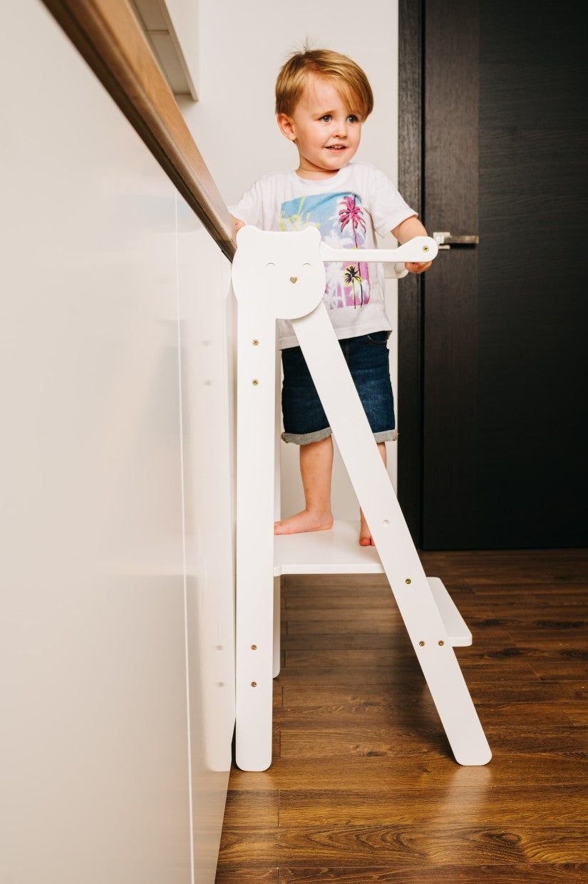Versatile Space Saving Kitchen Step Stool for Children