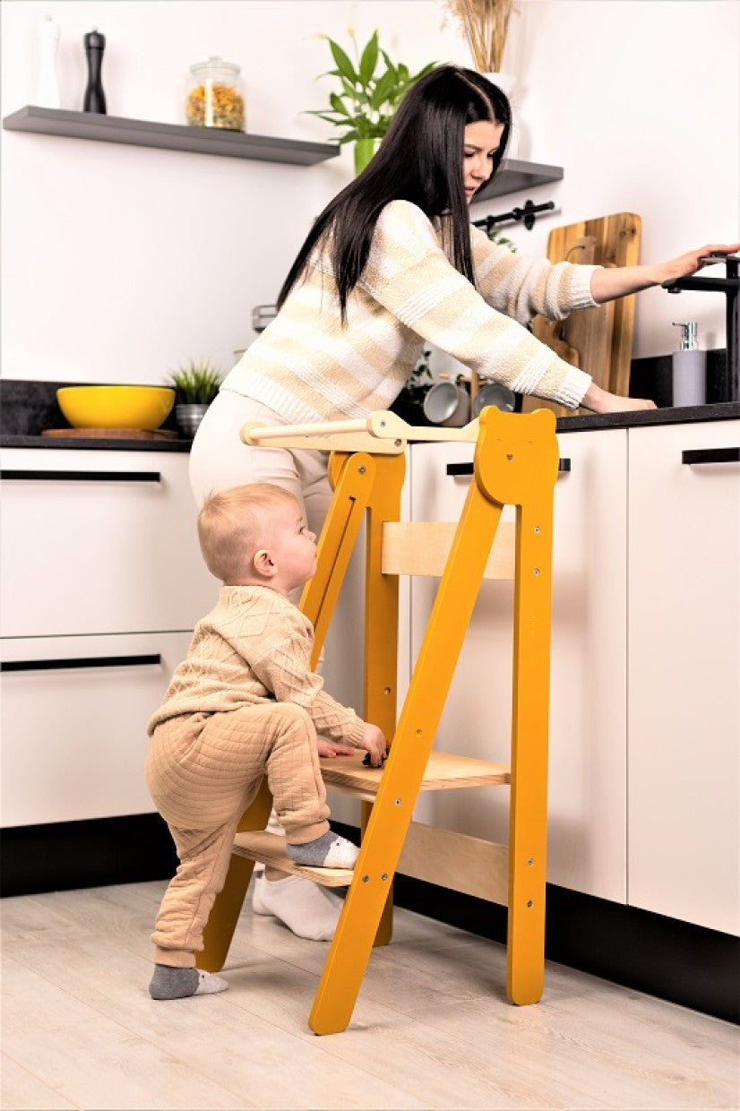Versatile Space Saving Kitchen Step Stool for Children
