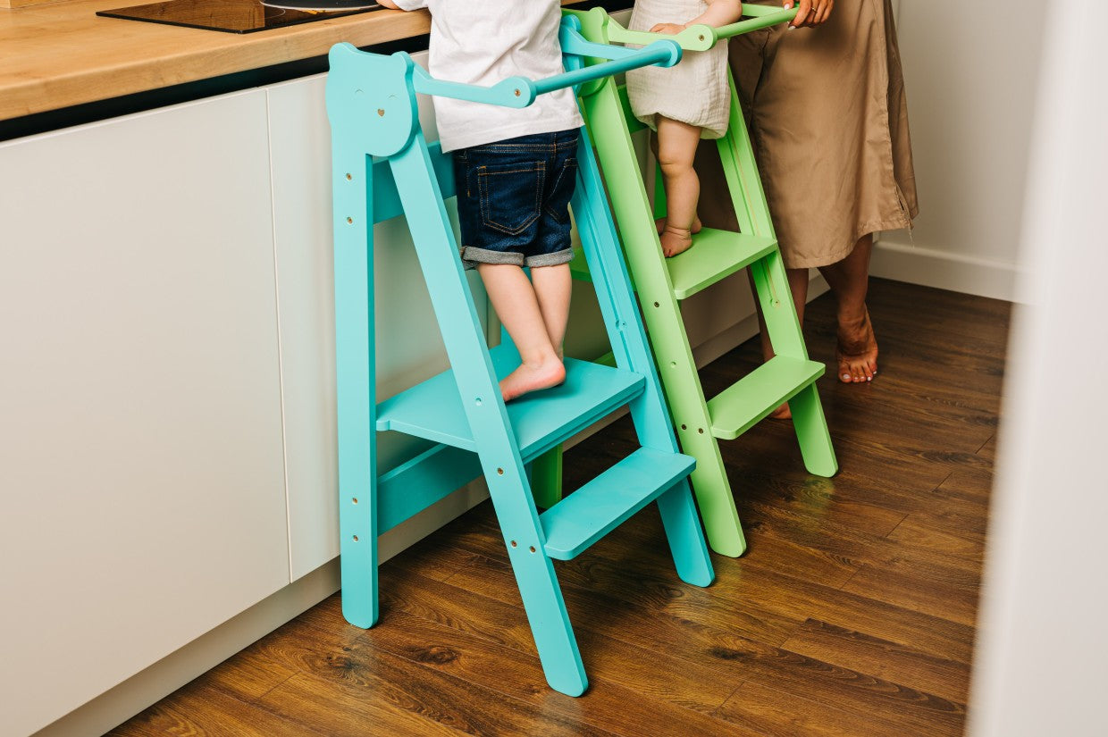 Versatile Space Saving Kitchen Step Stool for Children