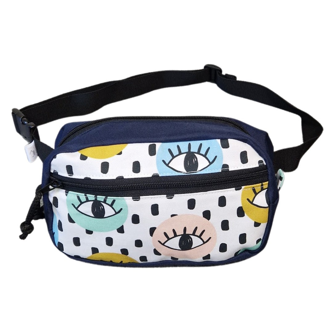 Versatile Water Resistant Waist Bag with All Seeing Eyes
