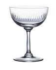 Crystal Champagne Saucers with Spears Design