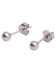 Timeless Elegance: The Sphere Silver Studs - Classic & Sophisticated Design by MyaMoon at www.brixbailey.com