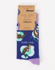 Save the Sport Otters Bamboo Socks in Purple