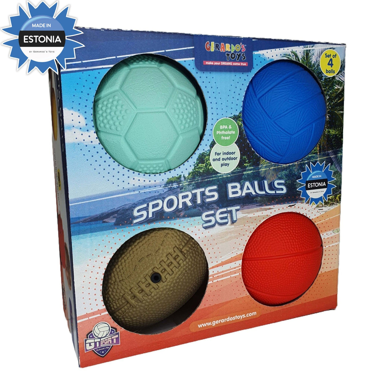 Sports Balls Set 4 pcs for Kids