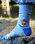 Save the Sport Fox Bamboo Socks in Blue