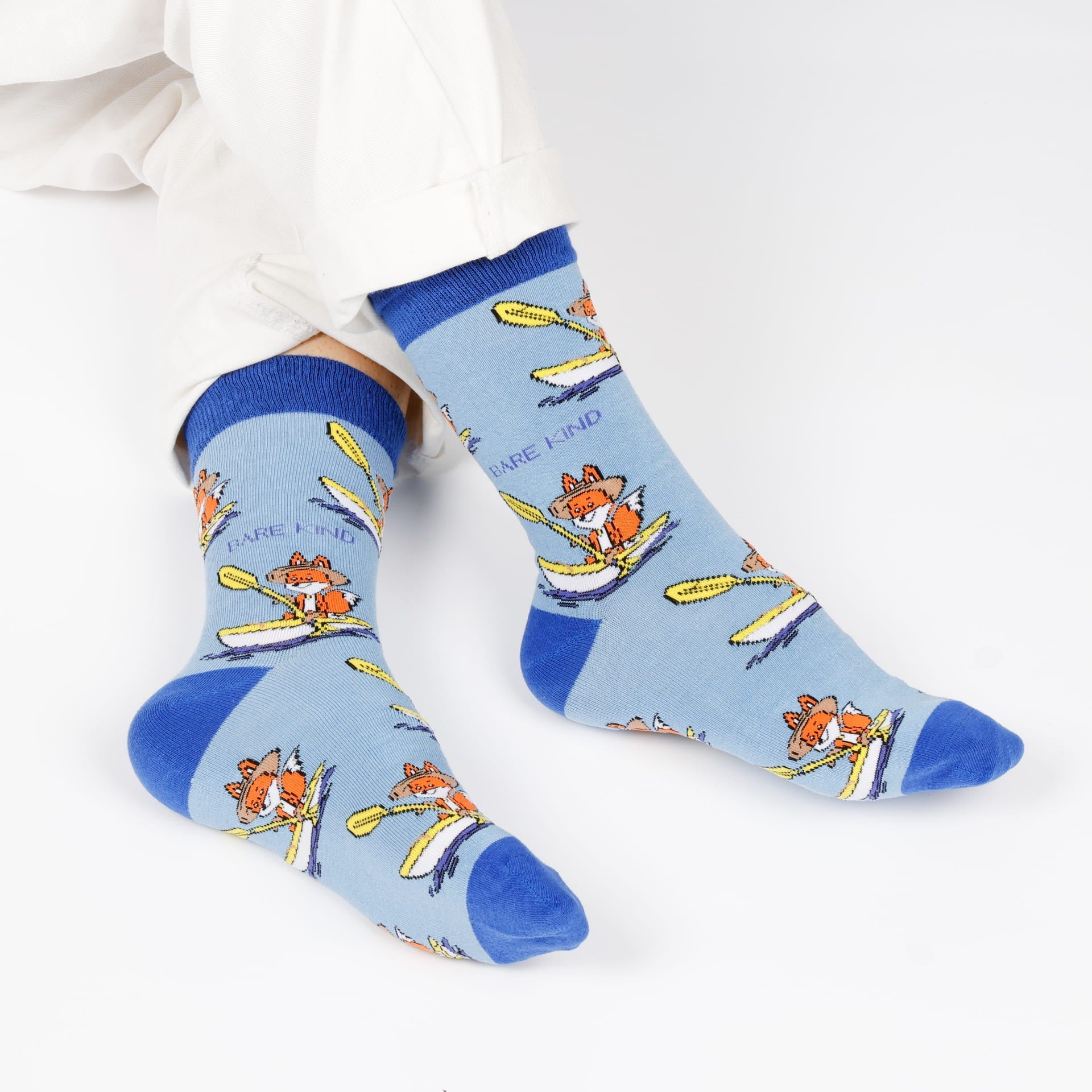 Save the Sport Fox Bamboo Socks in Blue