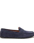 Women's Tyre Sole Penny Loafers, navy blue suede