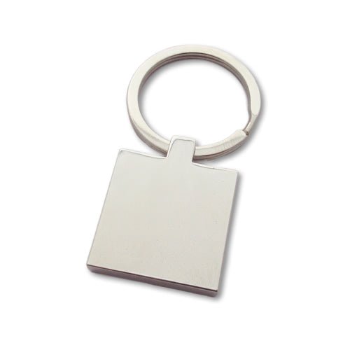 Engraved Square Keychain – Custom Photo Keyring With Mirror Finish &amp; Velvet Pouch
