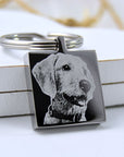 Engraved Square Keychain – Custom Photo Keyring With Mirror Finish & Velvet Pouch