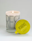 Revitalize luxury soy candle with torn mint leaves, lemon slices, and icy oolong tea scent, handcrafted in Illinois by Labyrinth Made Goods at brixbailey.com