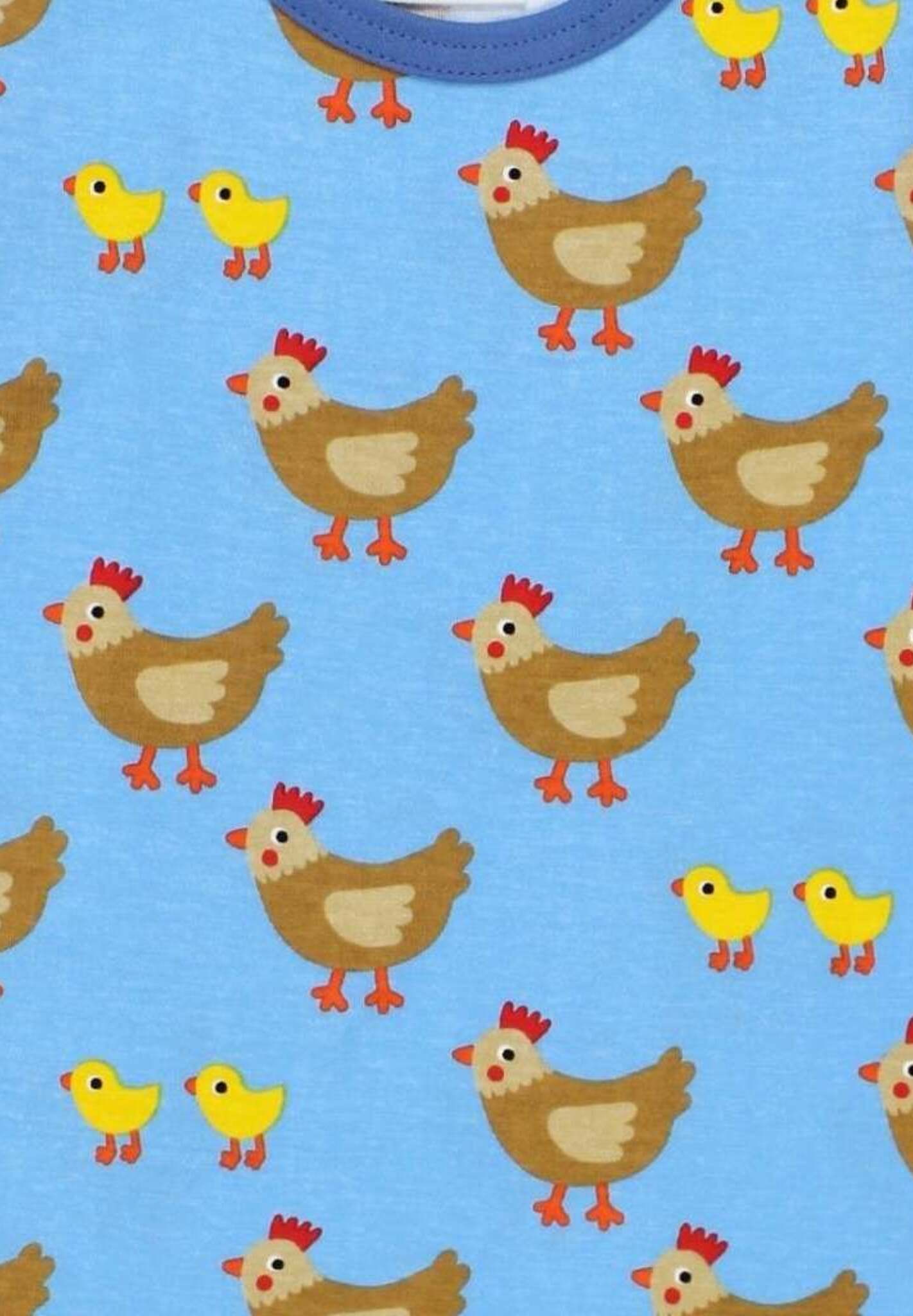 Trendy Wild Chickens Print Organic Cotton Baby T-Shirt with Snap Buttons and Soft GOTS-Certified Fabric by Toby Tiger at brixbailey.com