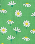 Premium baby daisy print short sleeve shirt, soft organic cotton, snap button closure, eco-friendly dyes, machine washable by Toby Tiger at brixbailey.com