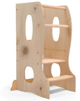 Stable Montessori Tower: Wooden Growing Chair - Beige-0