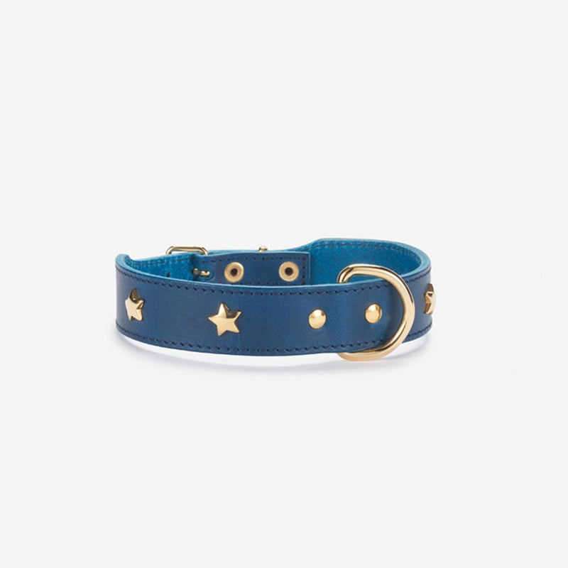 Branni "Star" Handmade Italian Leather Dog Collar