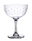 Crystal Champagne Saucers with Stars Design