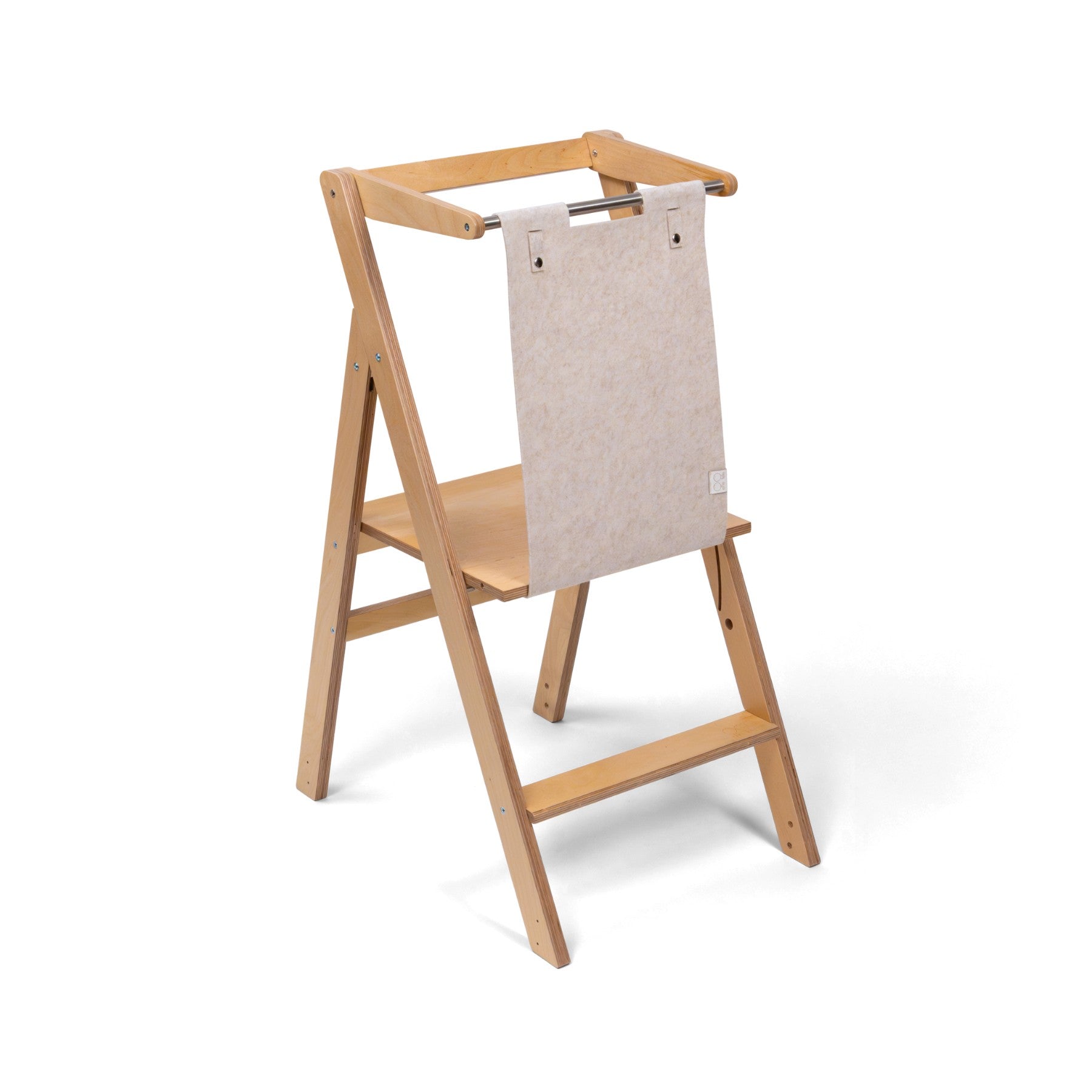 Foldable Helper Tower in Natural Wood