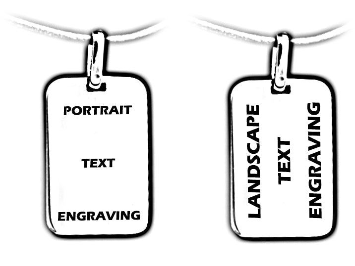 Personalised Silver Dog Tag – Sterling Silver Necklace | Custom Engraved Photo Pendant