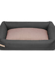 Luxury Dog Bed in Grey and Pink