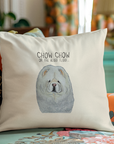 Fluff Up Your Space: Cream Chow Chow Cushion - The Aloof Floof Edition