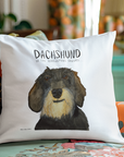 Dachshund Cushion Cover – Mischievous Hot Dog Energy!