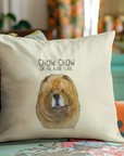 Transform Your Space with Our Fun Red Chow Chow Cushion Cover!