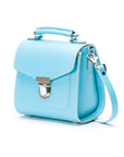 Handmade Leather Sugarcube Handbag - Pastel Baby Blue