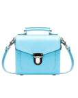 Handmade Leather Sugarcube Handbag - Pastel Baby Blue