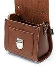 Handmade Leather Sugarcube Handbag - Chestnut