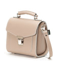 Handmade Leather Sugarcube Handbag - Iced Coffee