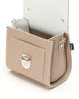 Handmade Leather Sugarcube Handbag - Iced Coffee