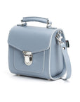 Handmade Leather Sugarcube Handbag - Lilac Grey