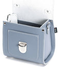 Handmade Leather Sugarcube Handbag - Lilac Grey