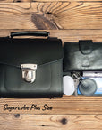 Handmade Leather Sugarcube Handbag - Zebra