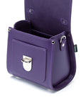 Handmade Leather Sugarcube Handbag - Purple