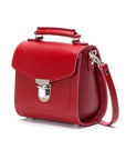 Handmade Leather Sugarcube Handbag - Red
