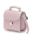Handmade Leather Sugarcube Handbag - Rose Quartz