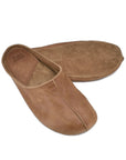 Recycled Brown Unisex Leather Slippers